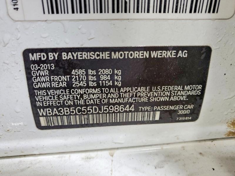 Aukcja sprzedaży 2013 Bmw 328, vin: WBA3B5C55DJ598644, numer aukcji: 48968706