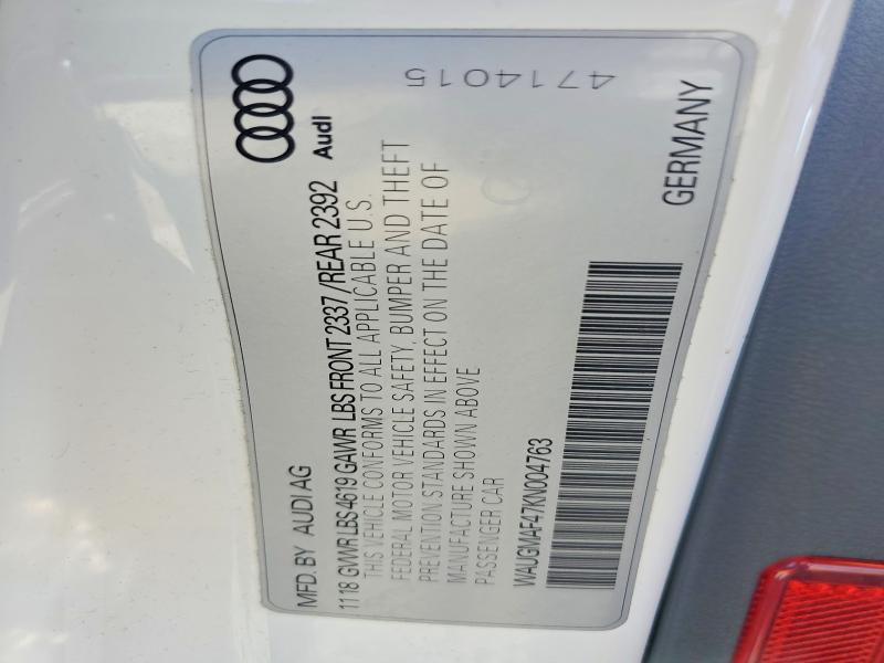 Продажа на аукционе авто 2019 Audi A4, vin: WAUGMAF47KN004763, номер лота: 51205306