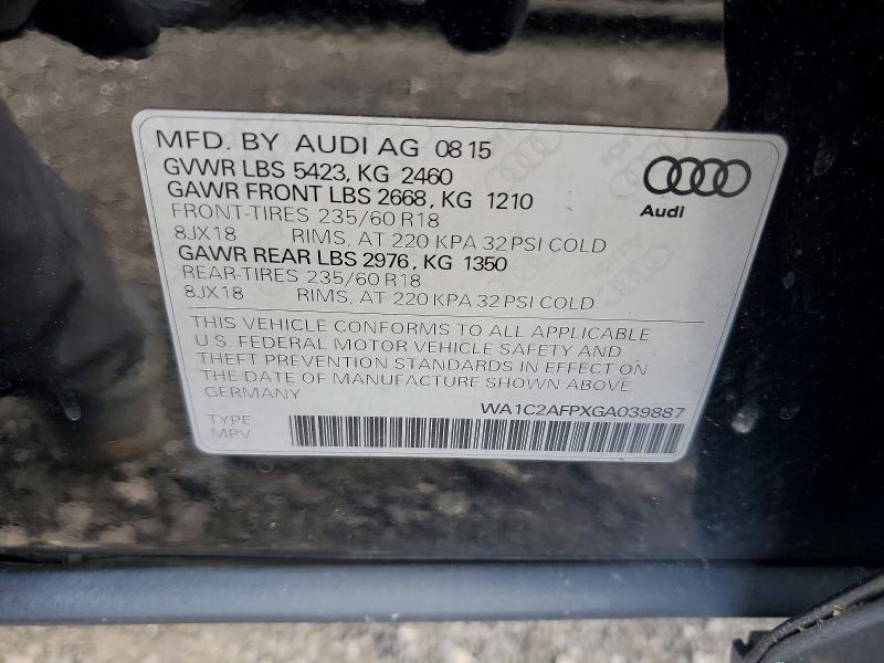 Продажа на аукционе авто 2016 Audi Q5, vin: WA1C2AFPXGA039887, номер лота: 50733106