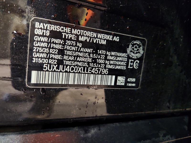 Aukcja sprzedaży 2020 Bmw X5, vin: 5UXJU4C0XLLE45796, numer aukcji: 51058016
