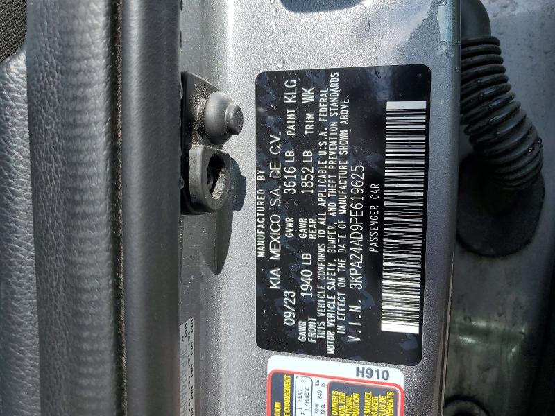 51599826 :رقم المزاد ، 3KPA24AD9PE619625 vin ، 2023 Kia Rio مزاد بيع