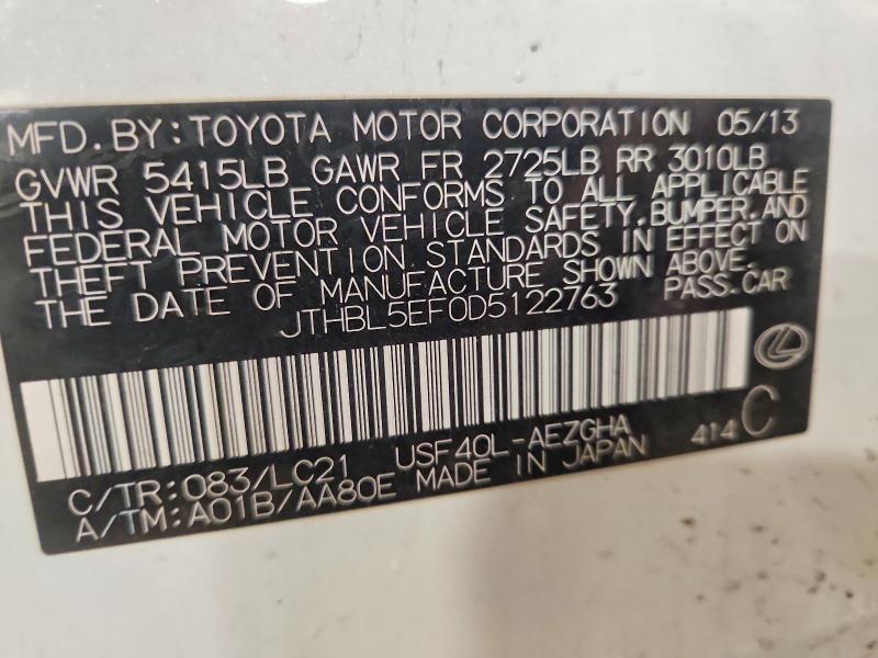 Продаж на аукціоні авто 2013 Lexus Ls 460, vin: JTHBL5EF0D5122763, номер лоту: 48814096