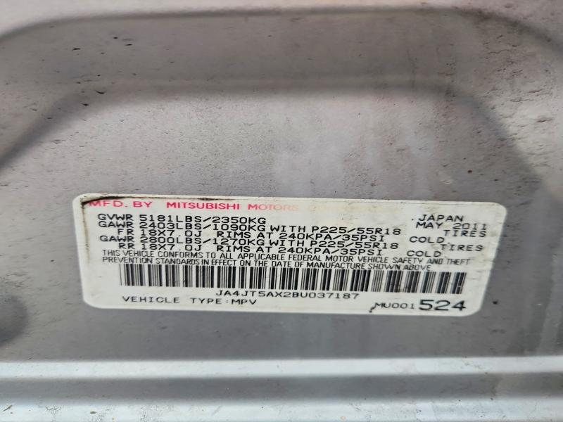 Aukcja sprzedaży 2011 Mitsubishi Outlander, vin: JA4JT5AX2BU037187, numer aukcji: 51681546