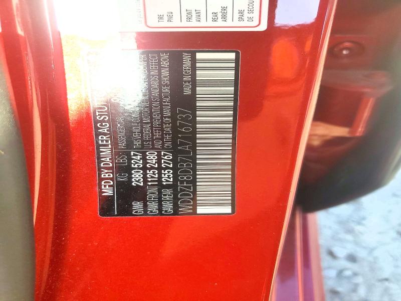 Продажа на аукционе авто 2020 Mercedes-benz E, vin: WDDZF8DB7LA716737, номер лота: 50705186