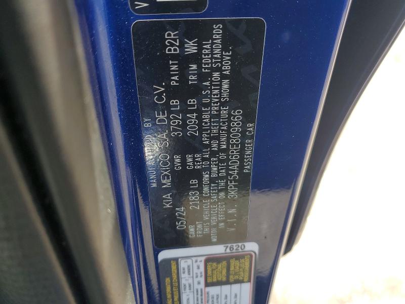 2024 Kia Forte მანქანა იყიდება აუქციონზე, vin: 3KPF54AD6RE809866, აუქციონის ნომერი: 49959506