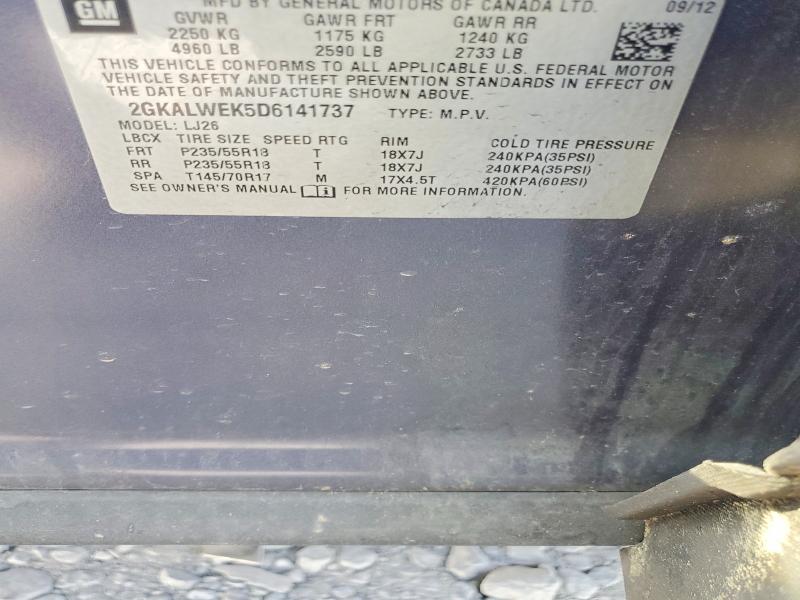 51731516 :رقم المزاد ، 2GKALWEK5D6141737 vin ، 2013 Gmc Terrain مزاد بيع