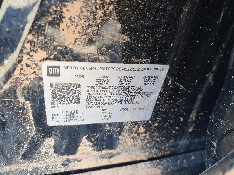 Продаж на аукціоні авто 2025 Chevrolet Equinox, vin: 3GNAXPEG9SL308005, номер лоту: 50445866