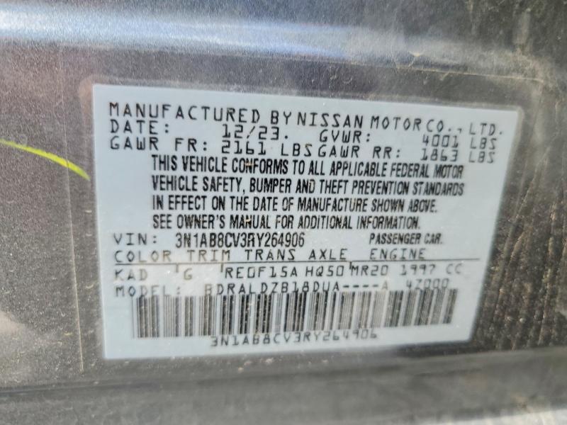 Aukcja sprzedaży 2024 Nissan Sentra, vin: 3N1AB8CV3RY264906, numer aukcji: 48638236