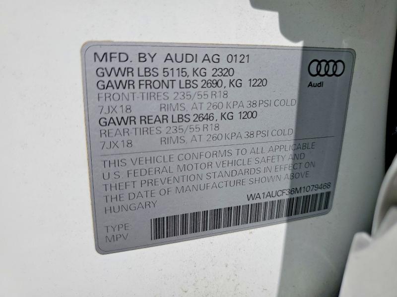 Продажа на аукционе авто 2021 Audi Q3, vin: WA1AUCF36M1079468, номер лота: 49927816