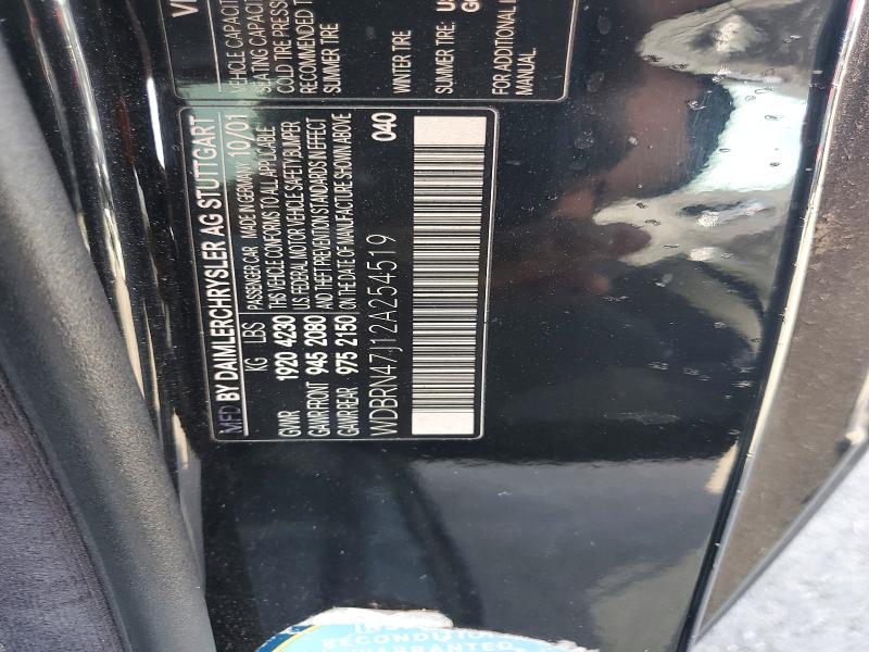 Aukcja sprzedaży 2002 Mercedes-benz C, vin: WDBRN47J12A254519, numer aukcji: 50267326