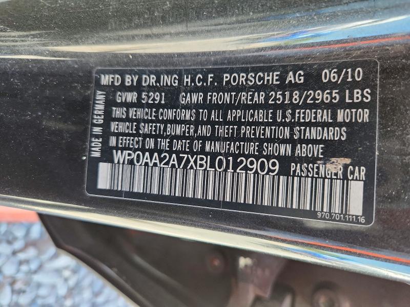 Продаж на аукціоні авто 2011 Porsche Panamera, vin: WP0AA2A7XBL012909, номер лоту: 49185486