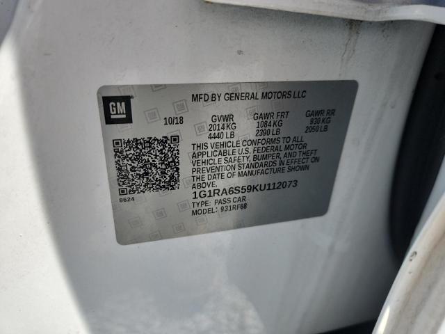 Aukcja sprzedaży 2019 Chevrolet Volt, vin: 1G1RA6S59KU112073, numer aukcji: 50623736