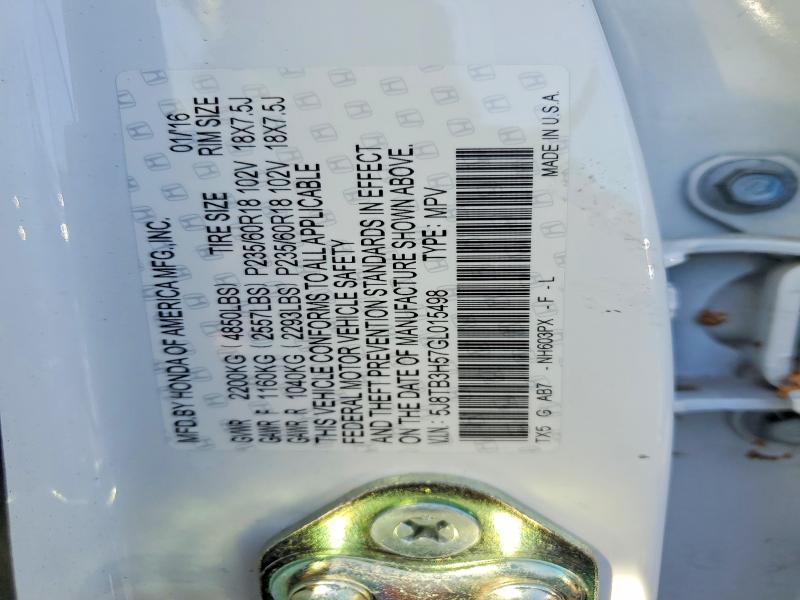 Aukcja sprzedaży 2016 Acura Rdx, vin: 5J8TB3H57GL015498, numer aukcji: 48633326