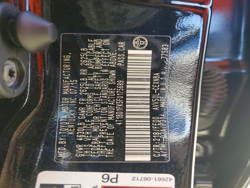 Продажа на аукционе авто 2015 Toyota Camry Hybrid, vin: 4T1BD1FK5FU175689, номер лота: 48990246