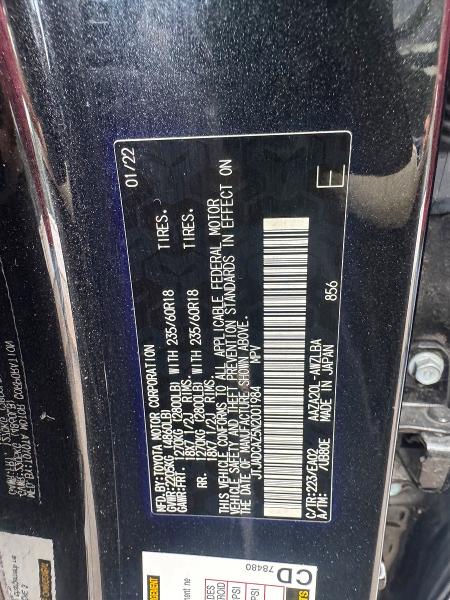 50274876 :رقم المزاد ، JTJADCAZ5N2001984 vin ، 2022 Lexus Nx مزاد بيع