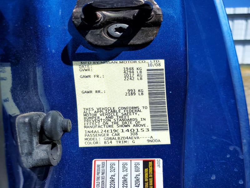 Продаж на аукціоні авто 2009 Nissan Altima, vin: 1N4AL24E19C140153, номер лоту: 51532256