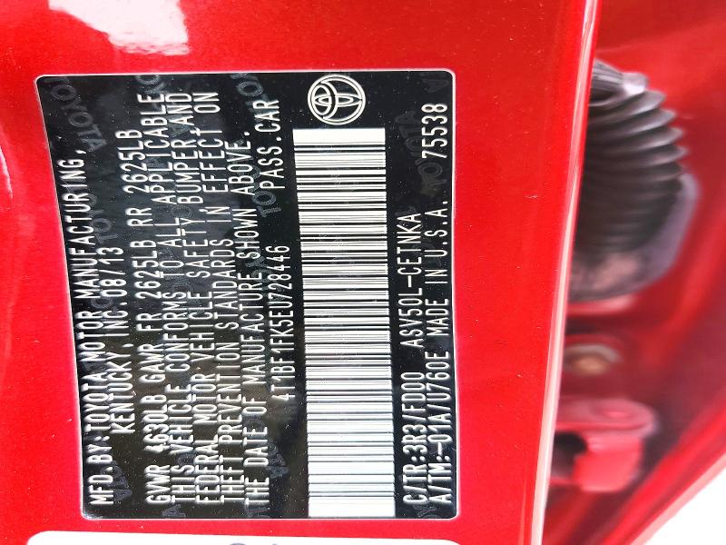 Продаж на аукціоні авто 2014 Toyota Camry, vin: 4T1BF1FK5EU728446, номер лоту: 48449156
