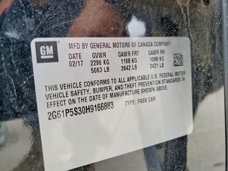 51448926 :رقم المزاد ، 2G61P5S30H9166883 vin ، 2017 Cadillac Xts مزاد بيع