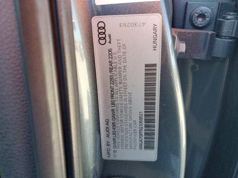 Продажа на аукционе авто 2016 Audi A3, vin: WAUA7GFF5G1059521, номер лота: 50421896