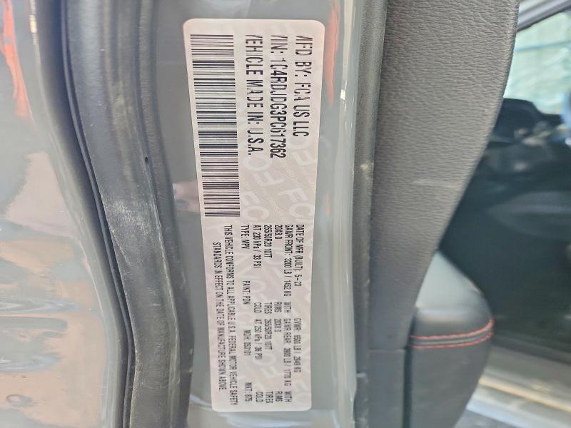Aukcja sprzedaży 2023 Dodge Durango, vin: 1C4RDJDG3PC617362, numer aukcji: 47784056