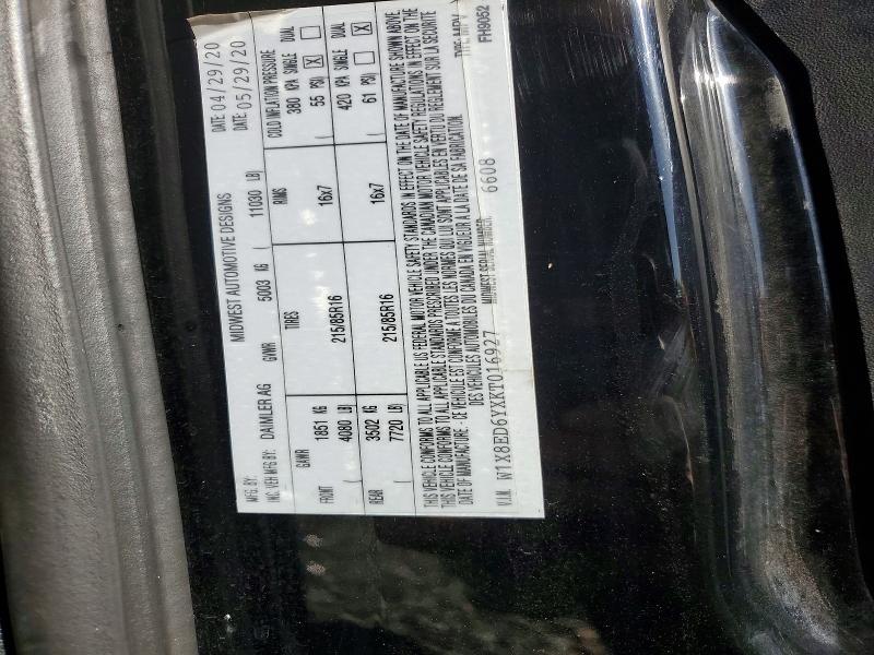Aukcja sprzedaży 2019 Mercedes-benz Sprinter, vin: W1X8ED6YXKT016927, numer aukcji: 46777886