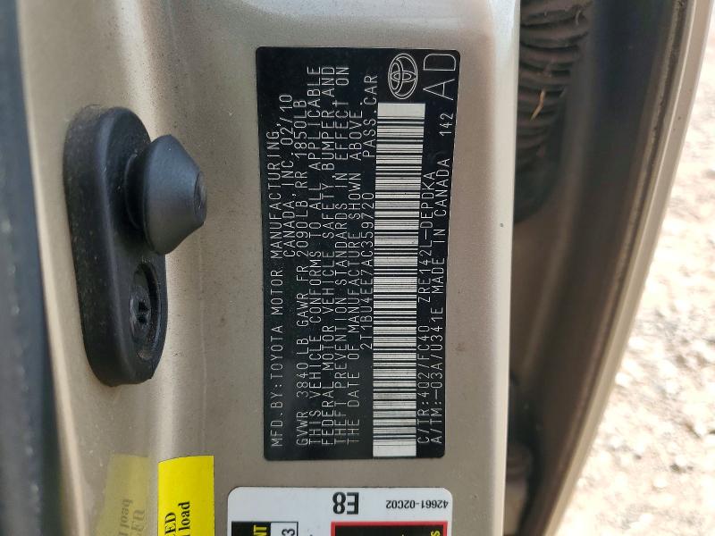 Продажа на аукционе авто 2010 Toyota Corolla, vin: 2T1BU4EE7AC359720, номер лота: 49613046