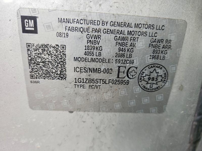 2020 Chevrolet Malibu მანქანა იყიდება აუქციონზე, vin: 1G1ZB5ST5LF025959, აუქციონის ნომერი: 50297446