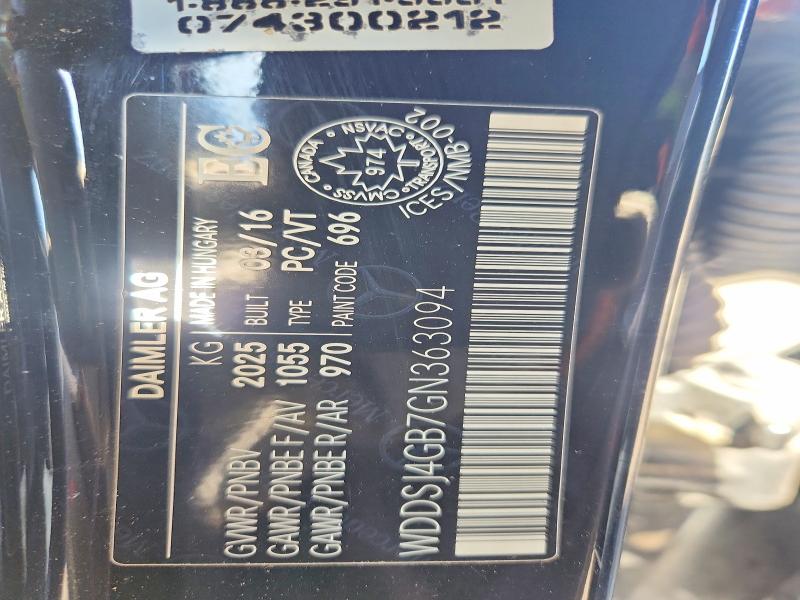 Aukcja sprzedaży 2016 Mercedes-benz Cla, vin: WDDSJ4GB7GN363094, numer aukcji: 49238786