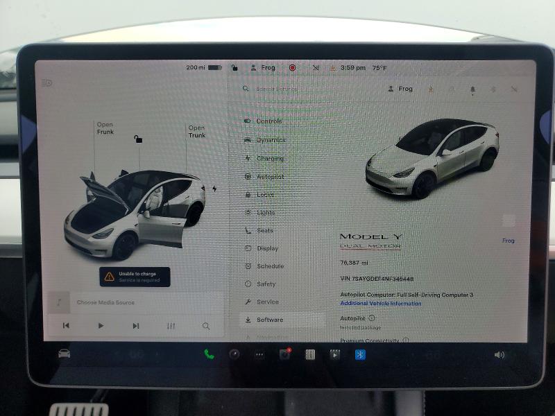 Aukcja sprzedaży 2022 Tesla Model Y, vin: 7SAYGDEF4NF345448, numer aukcji: 49446996