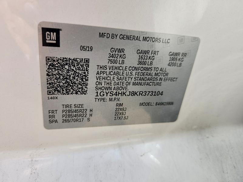 Продажа на аукционе авто 2019 Cadillac Escalade, vin: 1GYS4HKJ8KR373104, номер лота: 49708236