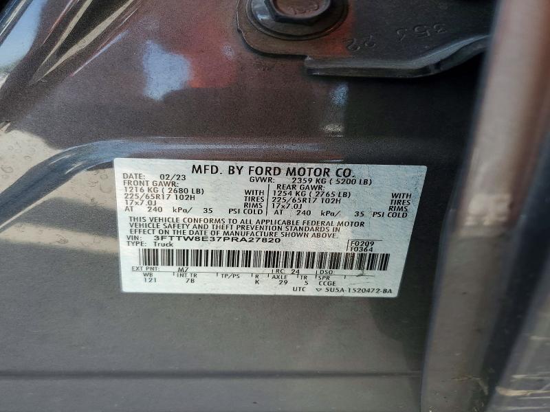 2023 Ford Maverick მანქანა იყიდება აუქციონზე, vin: 3FTTW8E37PRA27820, აუქციონის ნომერი: 51294996