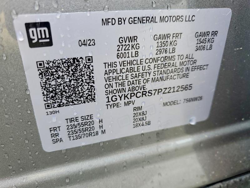 49626656 :رقم المزاد ، 1GYKPCRS7PZ212565 vin ، 2023 Cadillac Xt6 مزاد بيع