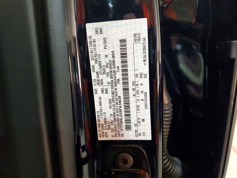 Aukcja sprzedaży 2025 Ford F150, vin: 1FTFW5LD3SFA10039, numer aukcji: 50814106
