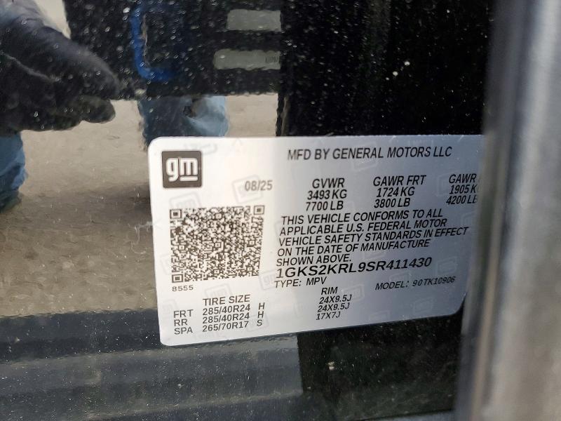 Продажа на аукционе авто 2025 Gmc Yukon Xl, vin: 1GKS2KRL9SR411430, номер лота: 48133126