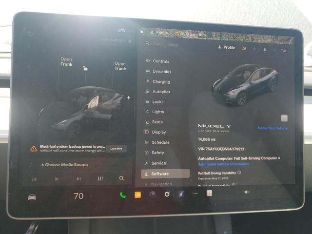 48490256 :رقم المزاد ، 7SAYGDED5SA379213 vin ، 2025 Tesla Model Y مزاد بيع