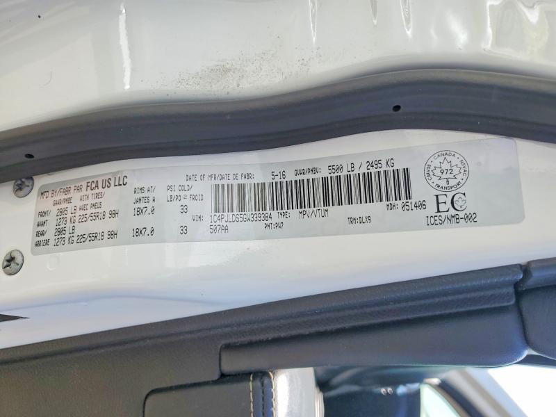 50586136 :رقم المزاد ، 1C4PJLDS5GW339384 vin ، 2016 Jeep Cherokee مزاد بيع