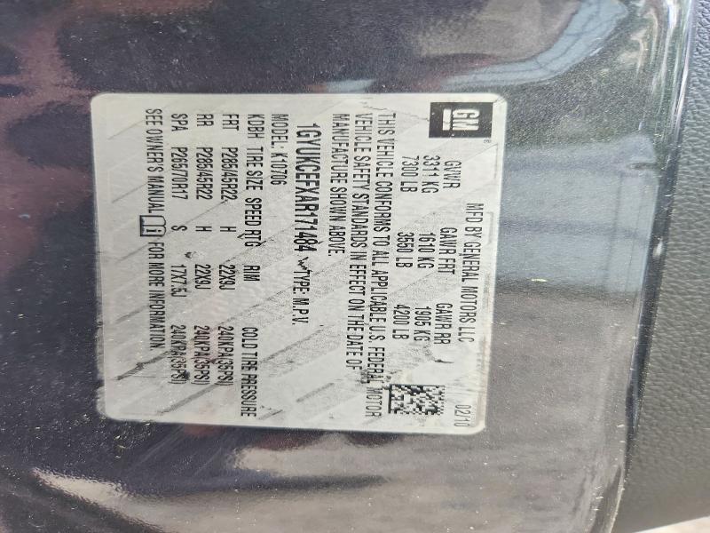 47763926 :رقم المزاد ، 1GYUKCEFXAR171484 vin ، 2010 Cadillac Escalade مزاد بيع