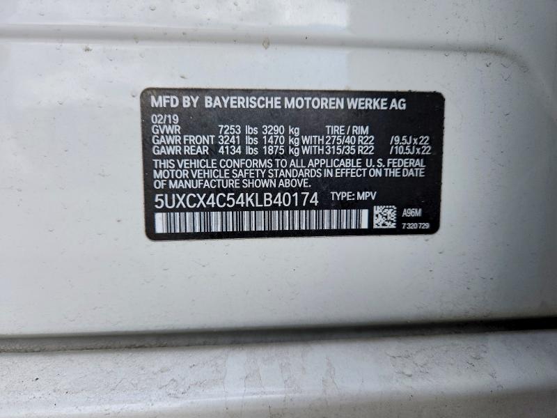 Продажа на аукционе авто 2019 Bmw X7, vin: 5UXCX4C54KLB40174, номер лота: 49677066