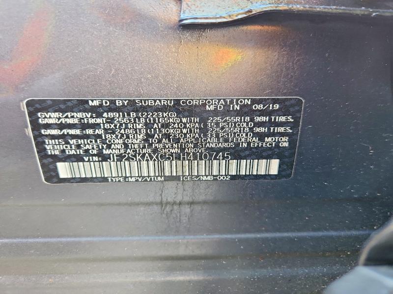 Aukcja sprzedaży 2020 Subaru Forester, vin: JF2SKAXC5LH410745, numer aukcji: 51447326