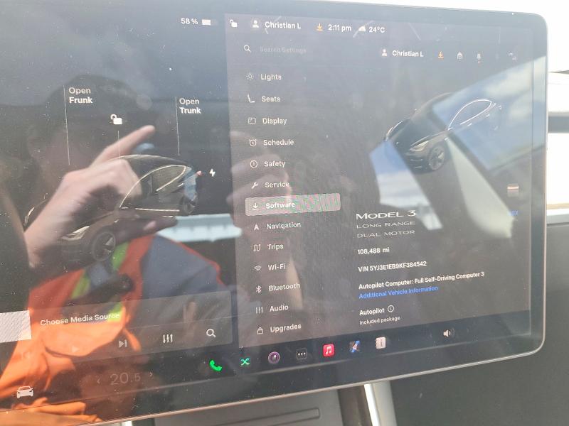Продаж на аукціоні авто 2019 Tesla Model 3, vin: 5YJ3E1EB9KF384542, номер лоту: 51716816