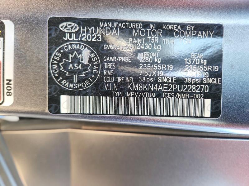 Auction sale of the 2023 Hyundai Ioniq 5, vin: KM8KN4AE2PU228270, lot number: 50364906