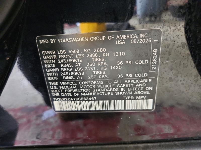Aukcja sprzedaży 2025 Volkswagen Atlas, vin: 1V2LR2CA7SC563467, numer aukcji: 48571256