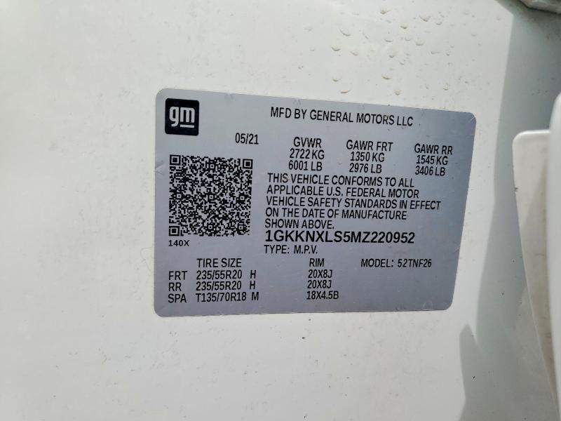 Продажа на аукционе авто 2021 Gmc Acadia, vin: 1GKKNXLS5MZ220952, номер лота: 51487706