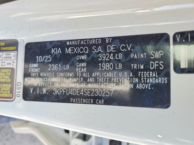 Продаж на аукціоні авто 2025 Kia K4, vin: 3KPFU4DE4SE230257, номер лоту: 51905646