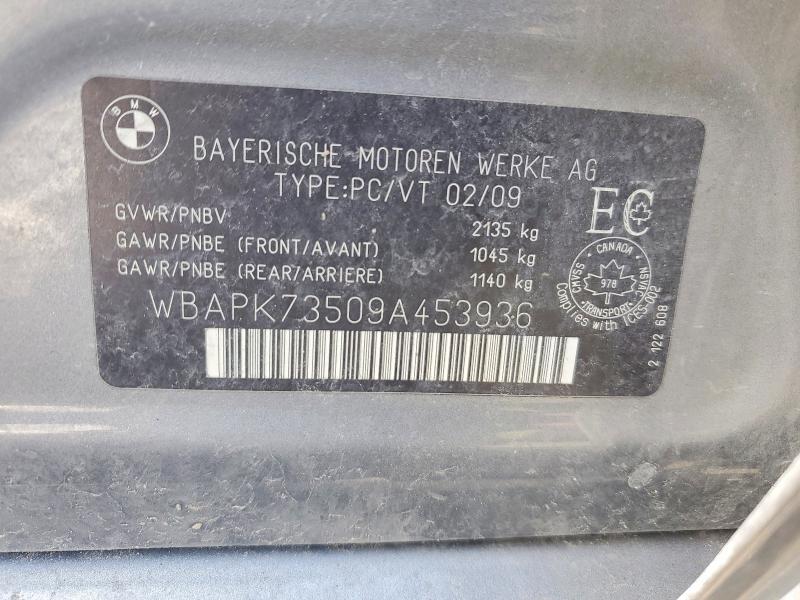 2009 Bmw 328 მანქანა იყიდება აუქციონზე, vin: WBAPK73509A453936, აუქციონის ნომერი: 47563076