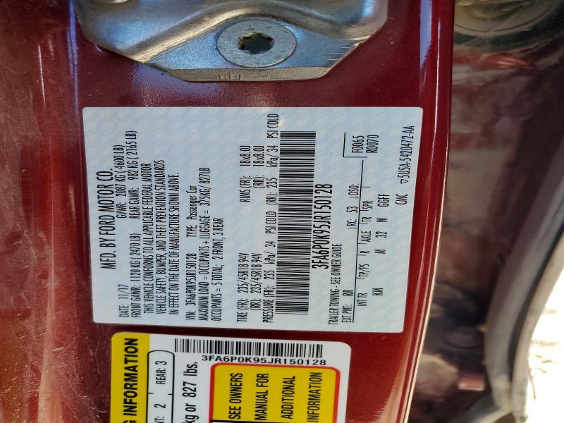 Aukcja sprzedaży 2018 Ford Fusion, vin: 3FA6P0K95JR150128, numer aukcji: 48990066