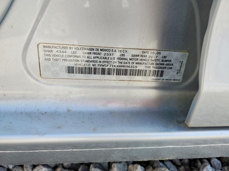 47828166 :رقم المزاد ، 3VWSF71KX6M696319 vin ، 2006 Volkswagen Jetta مزاد بيع