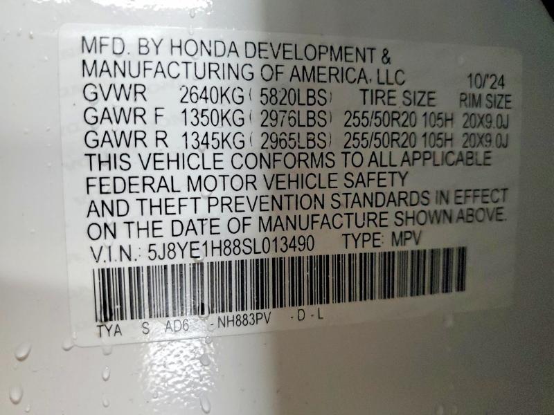 Продаж на аукціоні авто 2025 Acura Mdx, vin: 5J8YE1H88SL013490, номер лоту: 49234606