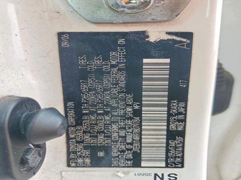 Aukcja sprzedaży 2007 Toyota 4runner, vin: JTEBU14R978079784, numer aukcji: 51547856