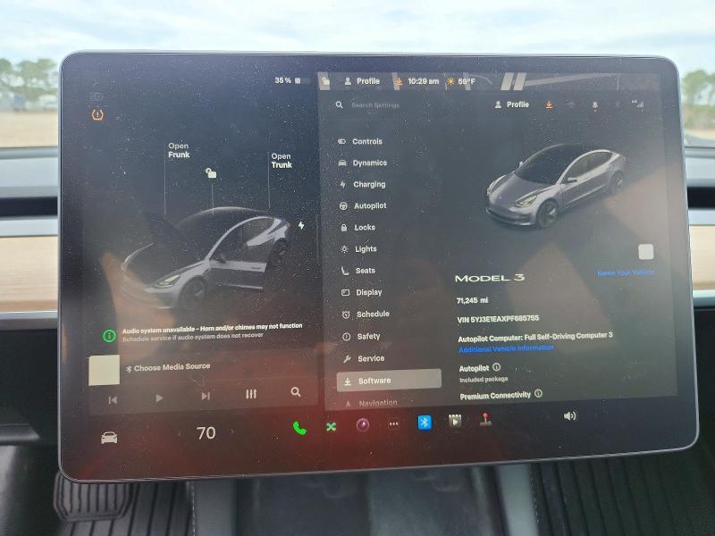 Aukcja sprzedaży 2023 Tesla Model 3, vin: 5YJ3E1EAXPF685755, numer aukcji: 79979205